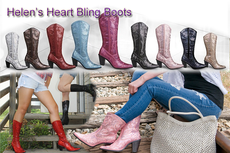 Shop Helens Heart Bling Boots style LB-0290