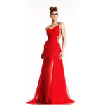 Johnathan Kayne Womens 455 Red Synthetic  Prom Dresses