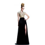 Johnathan Kayne Womens 578 GoldBlack Sequin  Prom Dresses