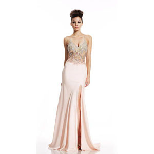 Johnathan Kayne Womens 456 Blush Synthetic  Prom Dresses