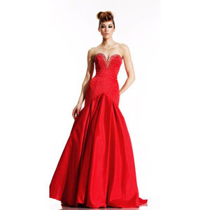 Johnathan Kayne Womens 486 Red Synthetic  Prom Dresses