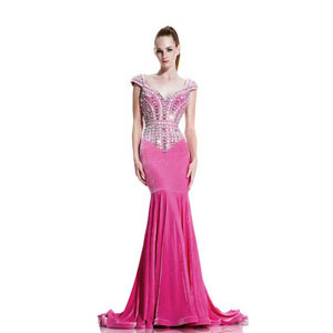 Johnathan Kayne Womens 564 HotPink Velvet  Prom Dresses