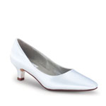 Dyeables Womens Abbey White Satin Pumps Wedding Shoes
