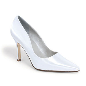 Dyeables Womens Debutante White Satin Pumps Wedding Shoes