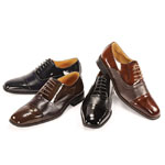 Giorgio Venturi Mens 5925 Navy Leather Oxford Dress Shoes