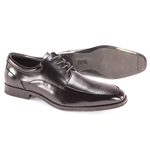 Giorgio Venturi Mens 6476 Black Leather Oxford Dress Shoes