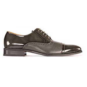Giorgio Venturi Mens 5925 Grey Leather Oxford Dress Shoes