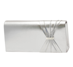 Touch Ups Womens Leona Silver Synthetic   Evening and Prom Handbags