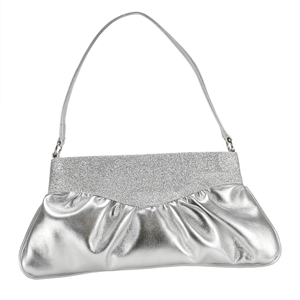Touch Ups Womens Lorraine Silver Synthetic   Evening and Prom Handbags