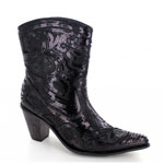 Helens Heart Womens LB-0290-11 Black Sequin Boots Casual Shoes