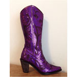 Helens Heart Womens LB-0290-12 Purple Sequin Boots Casual Shoes