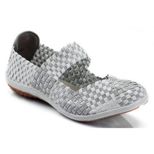 Helens Heart Womens CFW-S01 Silver Fabric Sneakers Casual Shoes