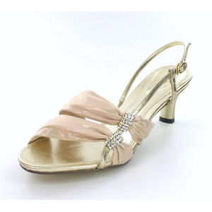 ladies gold evening shoes