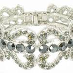 Jewelry by HH Womens JB-PD00337 hematite Beaded   Bracelets Jewelry