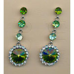 Jewelry by HH Womens JE-X001831 green Beaded   Earrings Jewelry