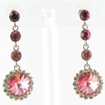 Jewelry by HH Womens JE-X001831 rose Beaded   Earrings Jewelry