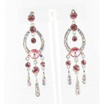 Jewelry by HH Womens JE-X001913 pink Beaded   Earrings Jewelry