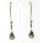 Jewelry by HH Womens JE-X003116 olive Beaded   Earrings Jewelry