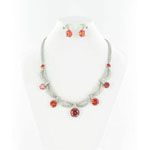 Jewelry by HH Womens NS-H003813 red Beaded   Necklaces Jewelry