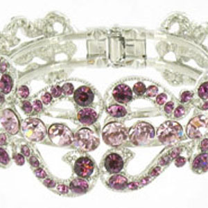Jewelry by HH Womens JB-PD00337 purple Beaded   Bracelets Jewelry