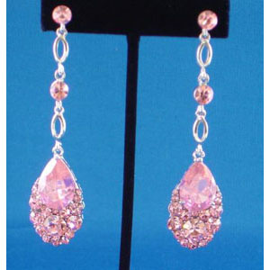 Jewelry by HH Womens JE-X001790 pink Beaded   Earrings Jewelry
