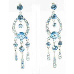 Jewelry by HH Womens JE-X001913 blue Beaded   Earrings Jewelry