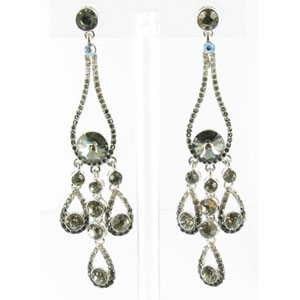Jewelry by HH Womens JE-X002737 black diamond Beaded   Earrings Jewelry