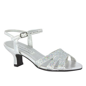 Touch Ups Girls JoJo Silver Synthetic Platforms Prom and Evening Shoes