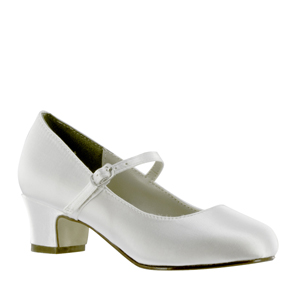 Touch Ups Mens Tabitha White Satin Pumps Wedding Shoes