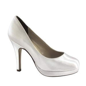 Touch Ups Womens Sammi White Satin Sandals Wedding Shoes