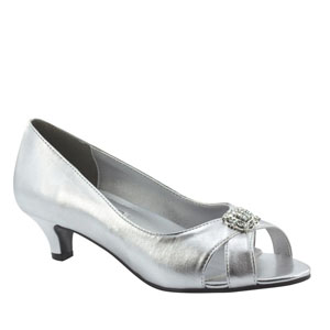 Touch Ups Womens Dot Silver Synthetic Sandals Prom and Evening Shoes